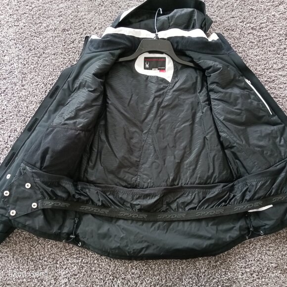 Ladies Spyder Ski Jacket Size 10 Black and White - Picture 11 of 11